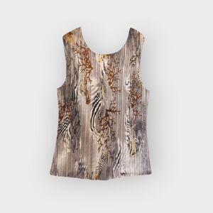 90s Piano Pleated Silver High Neck Reversable Top!